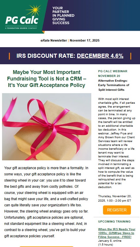 PG Calc eRate newsletter Dec2025