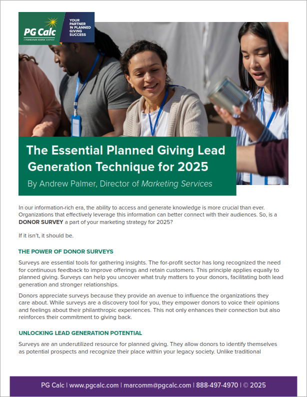 The Essential Planned Giving Lead Generation Technique for 2025