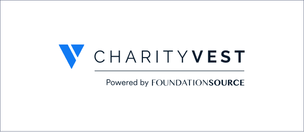 Charityvest logo - powered by Foundation Source