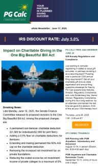 PG Calc eRate newsletter July 2025